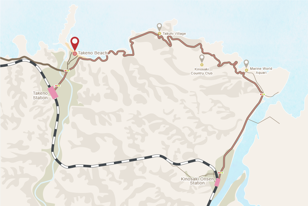 Map of The Coastal Road